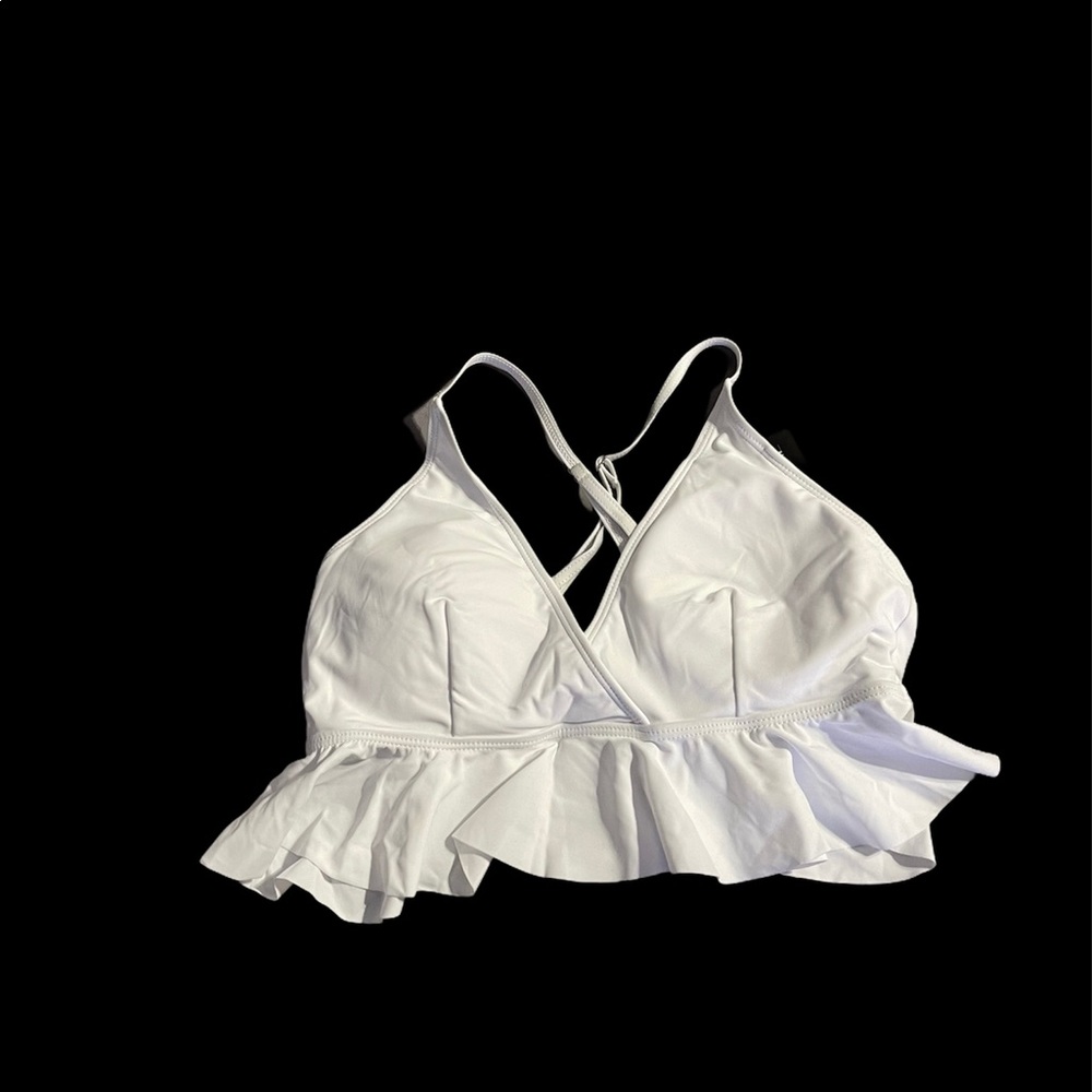NWT Ruffled Swim Top